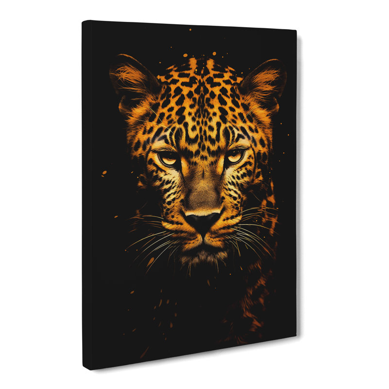 Leopard Minimalism - Single Picture Frame Art Prints - Wrapped Canvas, 60cm H x 40cm W x 3cm D