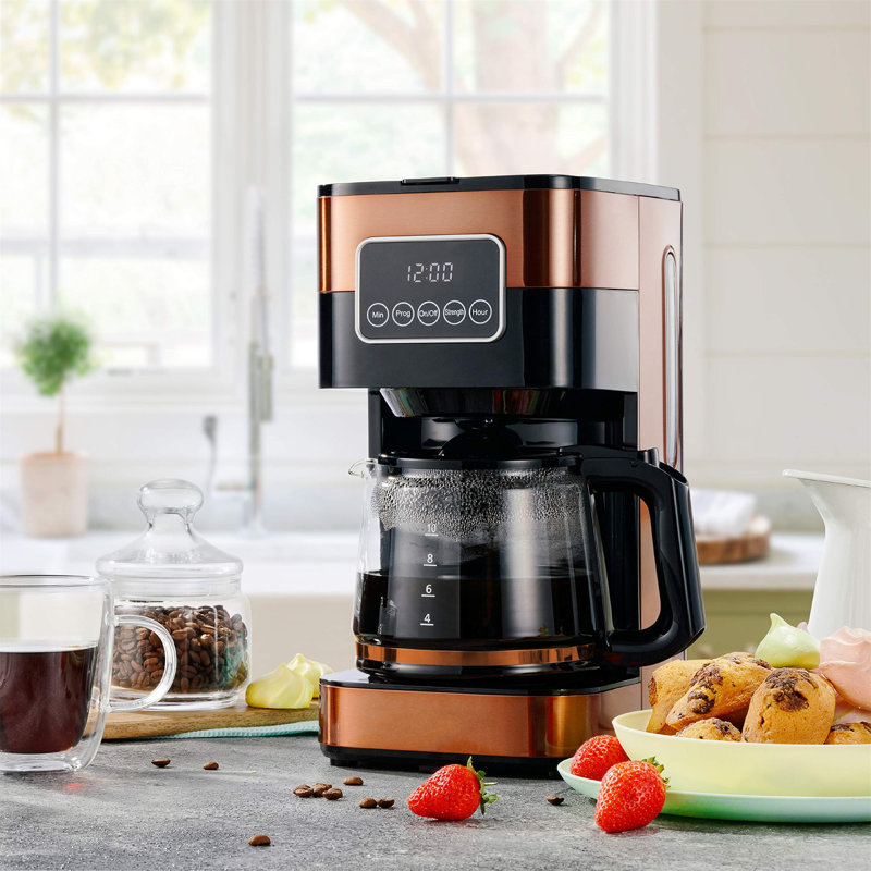 Nbarthome 10-Cup Coffee Maker, Copper