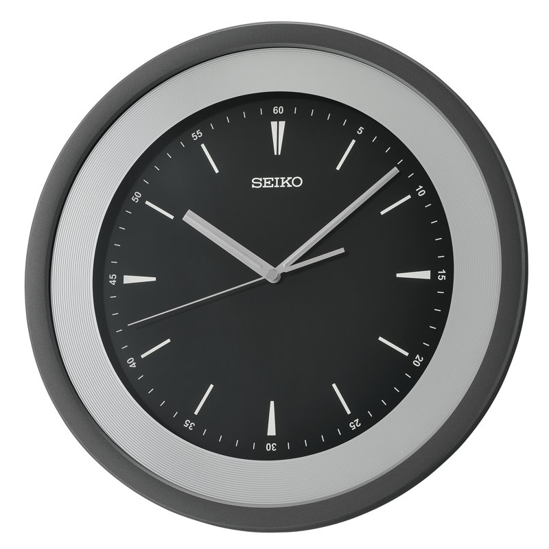 QXA812SRH Wall Clock, Silver