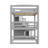 Full Size Kids Triple Bunk Bed with Storage Staircase, Separate Beds Design, Space-Saving Wooden Loft Bed, Gray-569786512