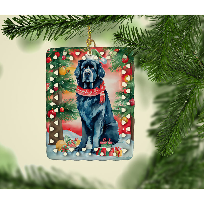 Ornement en porcelaine de Noël Terre-Neuve, Terre-Neuve 3532