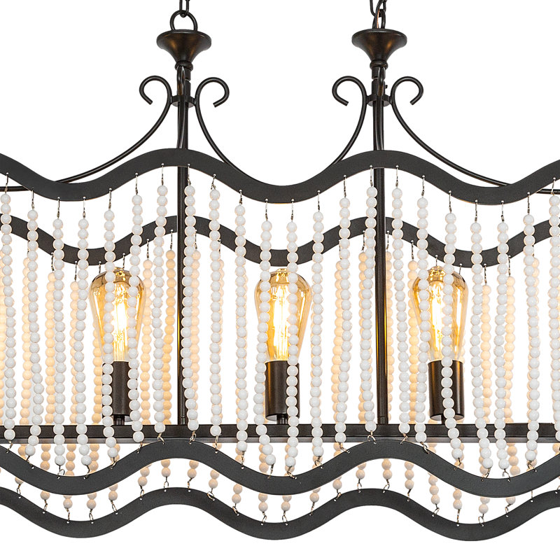 Luminaire suspendu linéaire unique à 5 lumières Makynze