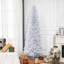 Arbre de Noël 7 pi avec sapin de Noël artificiel non éclairé avec branches réalistes, sapin de Noël avec 818 pointes, blanc-188846136-188846137