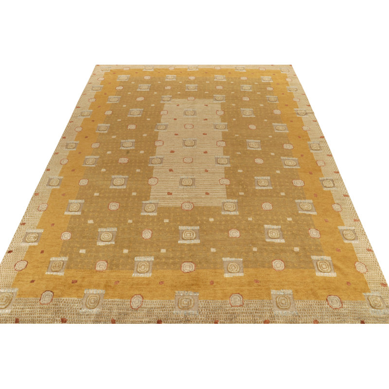 Scandinavian Wool Geometric Area Rug, Rectangle 5' x 8'