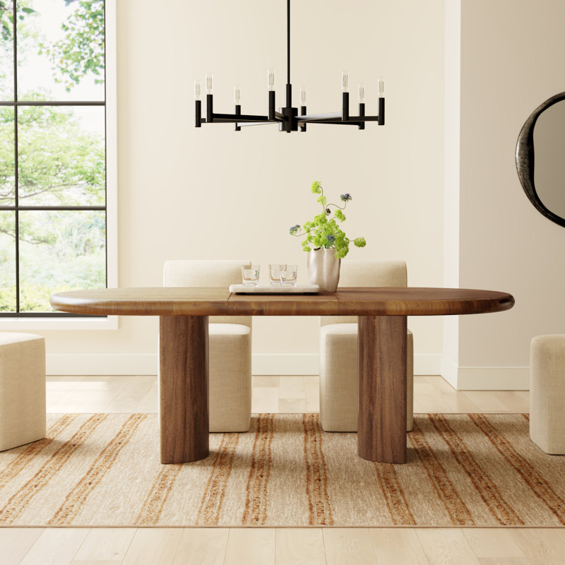 Haiden Extendable Acacia Oval Dining Table
