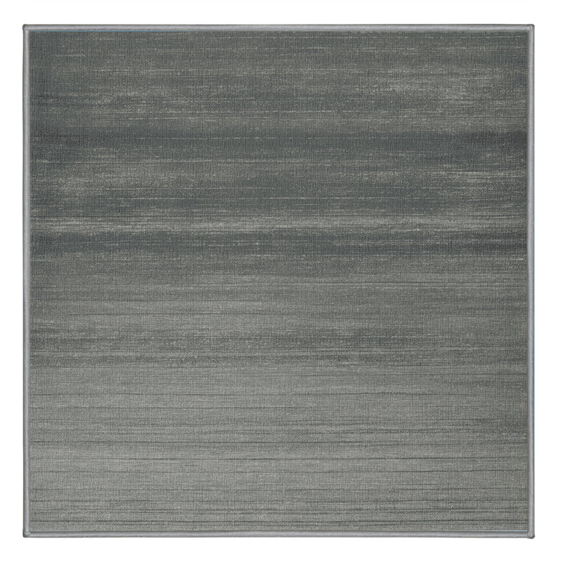 Tapis gris uni lavable à la machine, Carré 4 pi