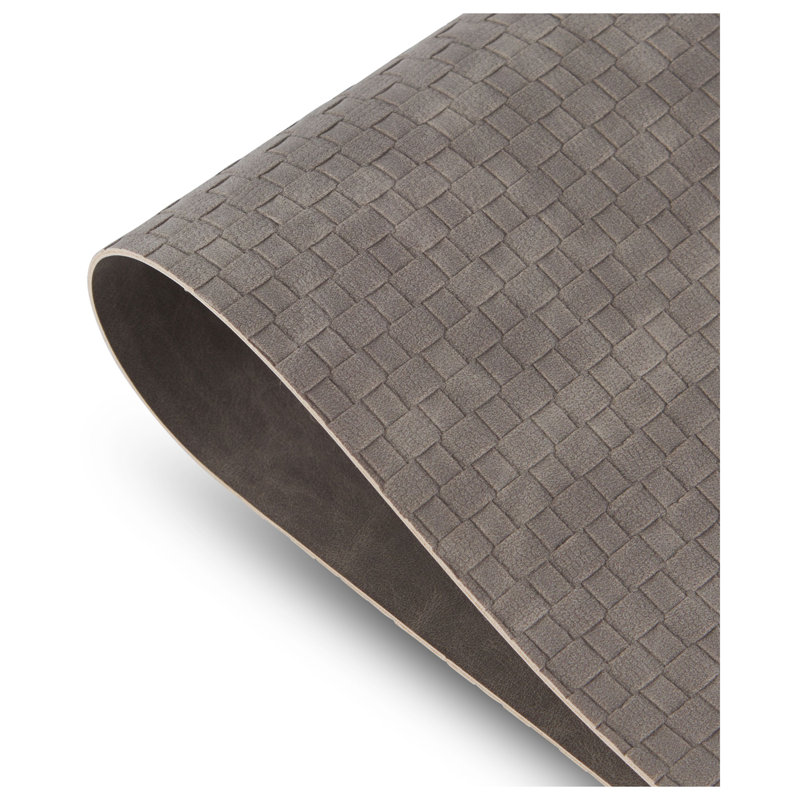 Ensemble de napperon rectangulaire en cuir 12 "x 18" réversible à motif végétalien Sorel de Dicat Home Sorento