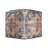 Taj Traditional Medallion Power-loomed Square Ottoman Pouf-1485501441
