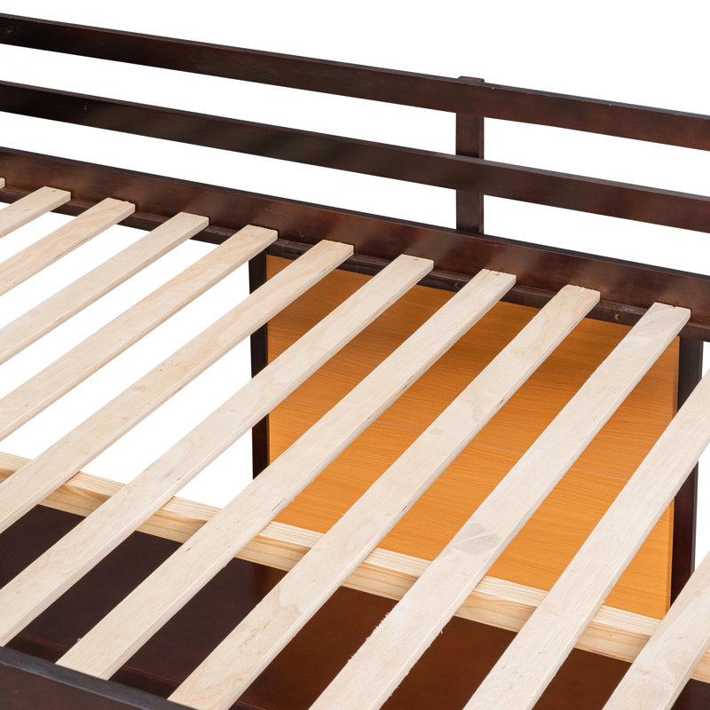 Lit mezzanine simple avec bureau et Fascination - Fabrication en bois massif au choix
