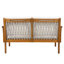 Ensemble de conversation d'extérieur 2 pièces en bois d'acacia avec corde et coussins tissés à la main Loisada-122565082