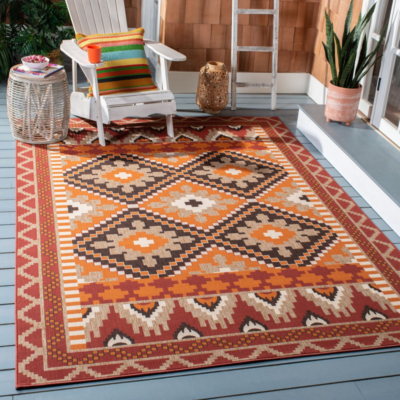 Northpoint Veranda Performance Geometric Indoor/Outdoor Area Rug, Rectangle 5'3" x 7'7"