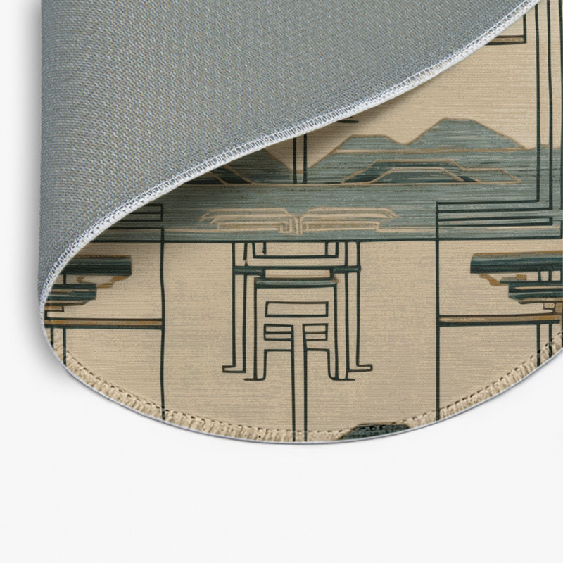 Tapis intérieur et extérieur ArtDeco, Rond 5 pi