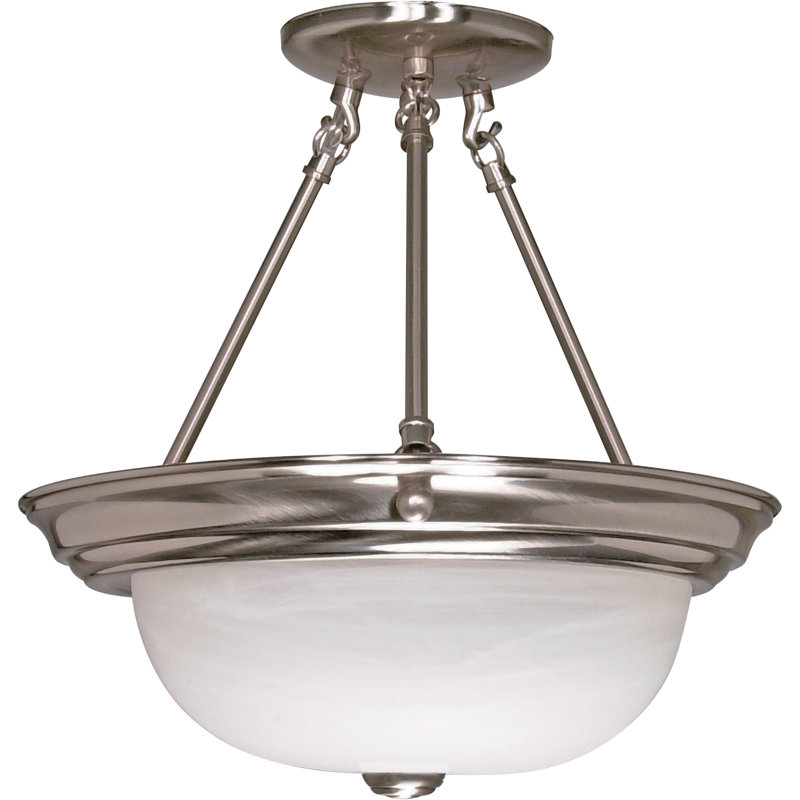 Plafonnier semi-encastré Dahodwala, H 14 po x l 13,25 po / oui