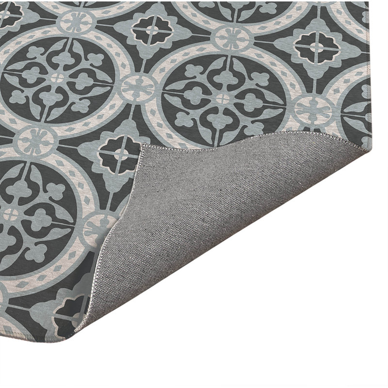 Tapis de lessive Aleah, Gris anthracite, Rectangle 5 pi x 7 pi