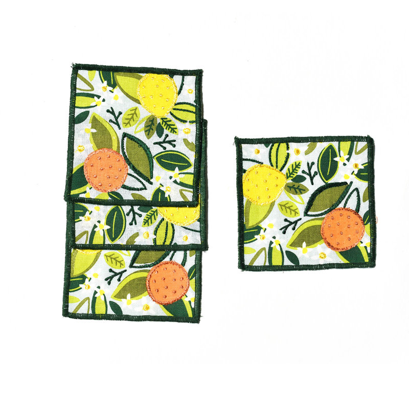 Ensemble de 4 serviettes à imprimé citron