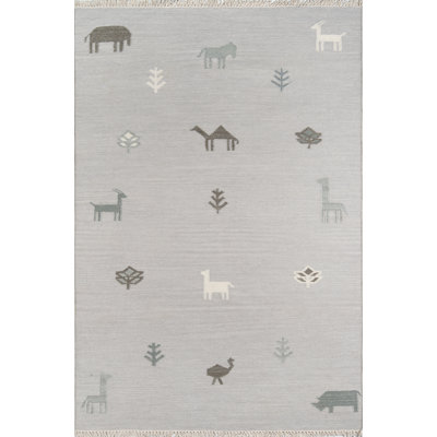 Thompson Wool Area Rug in Gray