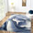 Abani Luna LUN230B Contemporary Ribbon Blue Area Rug-1558122031
