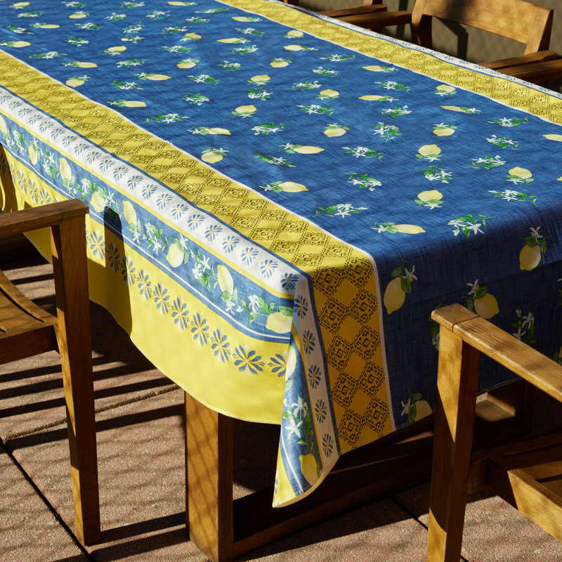 Lemon Bliss 100% Vinyl Tablecloth 52"x52"