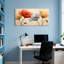 Plantes et fleurs coquelicots aux couleurs vives sur toile-734956936