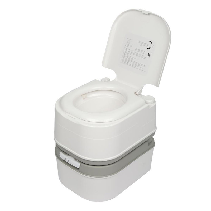 Toilette ronde 6,3 GPF avec chasse amovible portable (siège inclus) pour le camping
