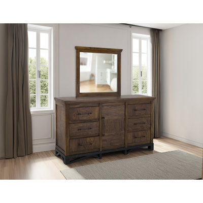 Commode 6 tiroirs, 1 porte