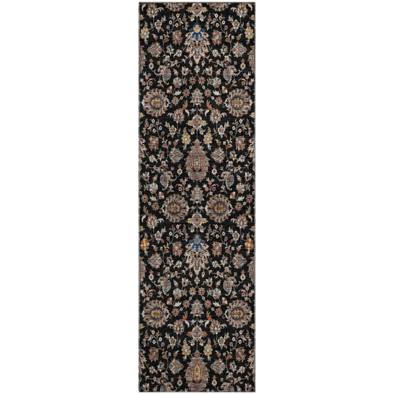 Tapis de qualité supérieure lavable à la machine Mayfield AMF2192 global, Noir, 2'3" x 7'6" Runner