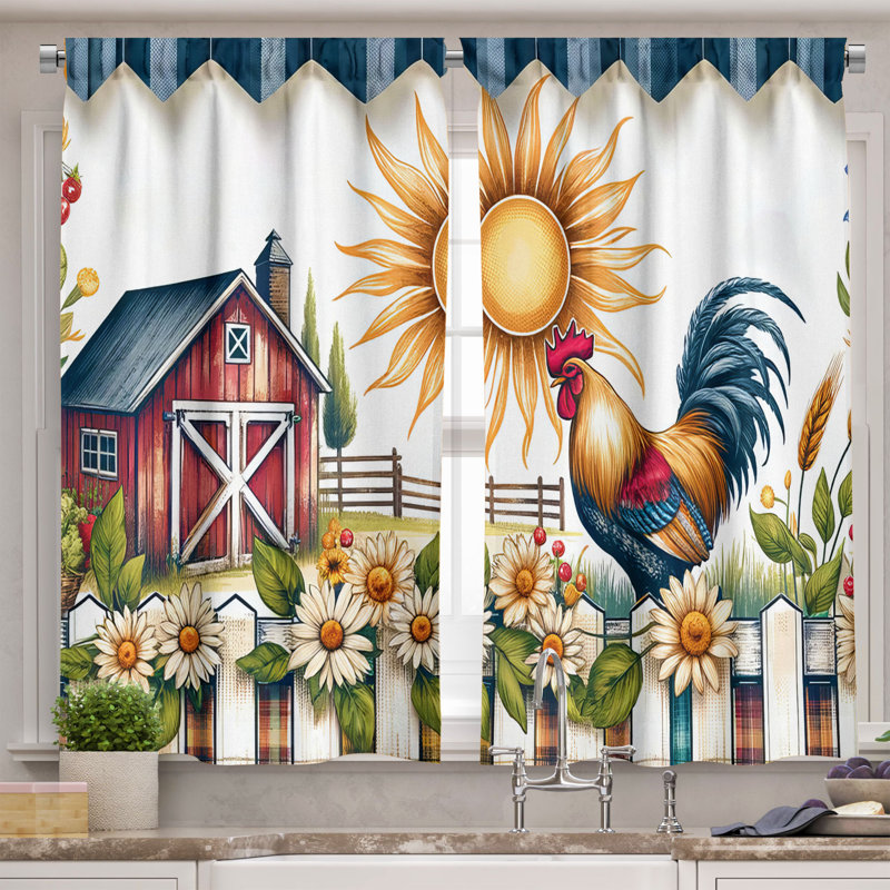 Cantonnière et rideau de tartan Ambesonne, L 55 po x L 45 po