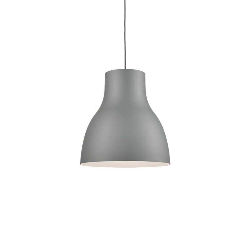 Luminaire suspendu conique à 1 lumière Cradle, gris, H 25,38 po x l 23,63 po x P 23,63 po