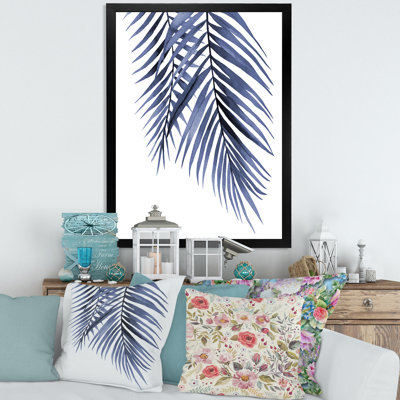 «Palm Leaves Abstract Tropical Branches», reproduction d'art sur toile