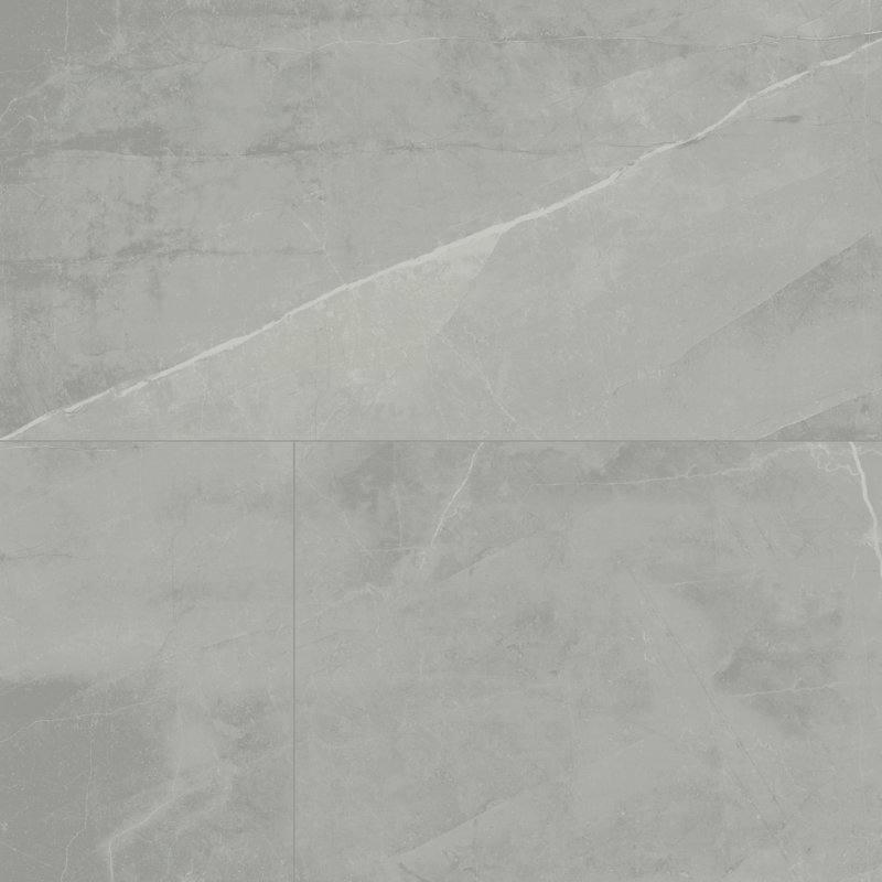 Sonoma 24 in. x 48 in. Polished Porcelain Marble Look Floor and Wall Tile, Gravelle