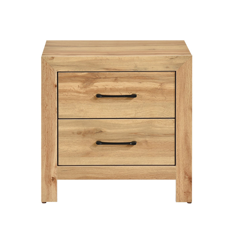 Table de chevet avec poignées noires 1 pièce
