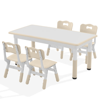 Angeliz Kids 5 Piece Play Or Activity Table and Chair Set