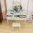 Vanity Desk with Upholstered Stool, Mirror and Storage Drawers-578180772