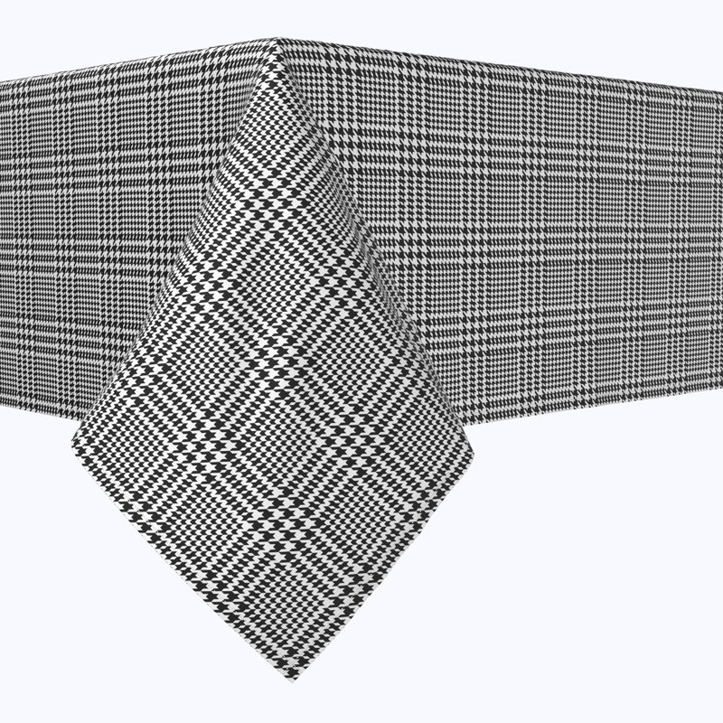 Jayden-Lee Houndstooth Cotton Rectangular Tablecloth Washable Dining Linen, 70" x 70"
