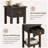 Slim Brown Accent Table 29.35" Tall, Featuring Drawer and Lower Shelf for Compact Spaces