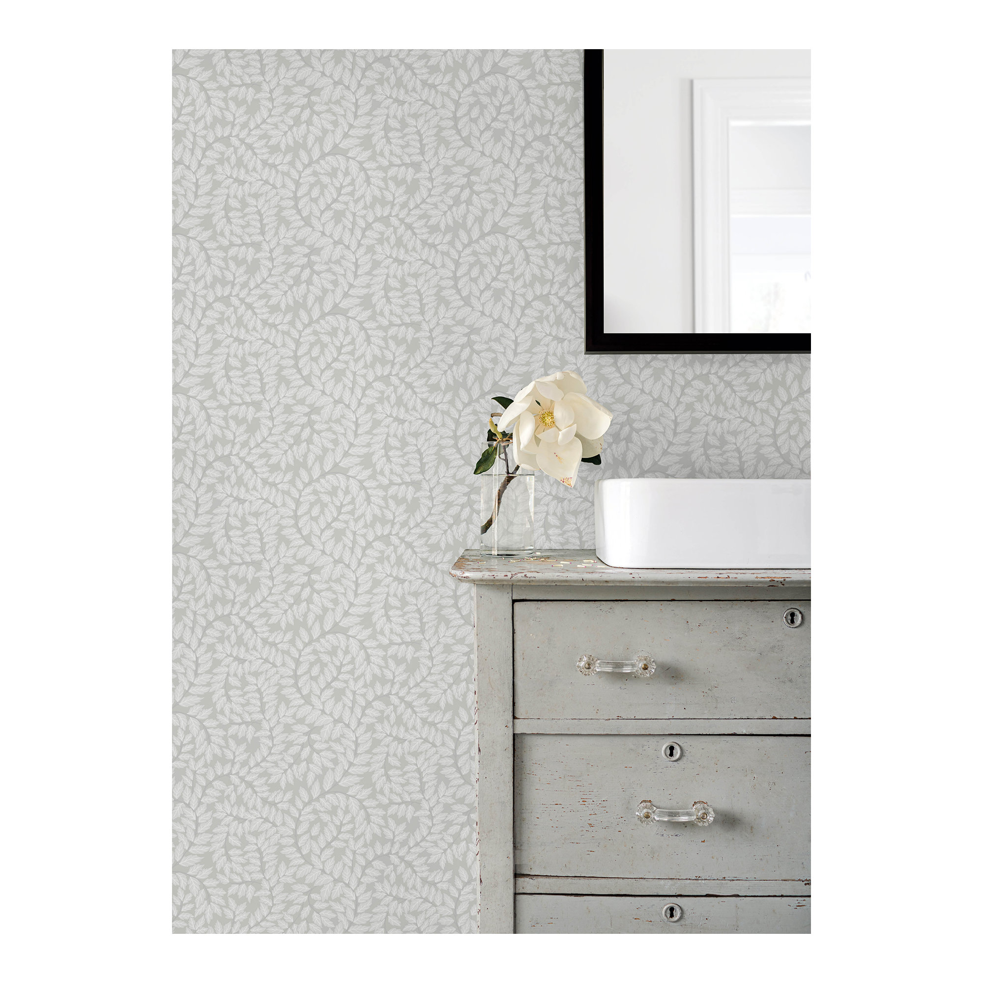 Vesa Botanical Wallpaper, Gray