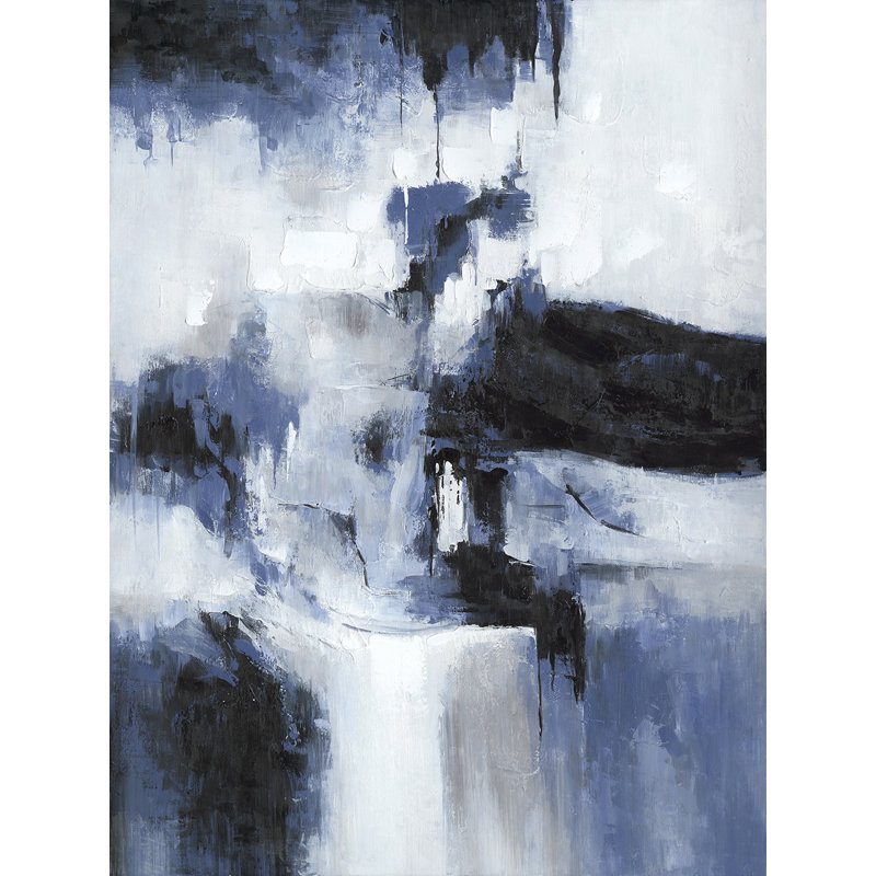 Abstract Blue - Wrapped Canvas Painting