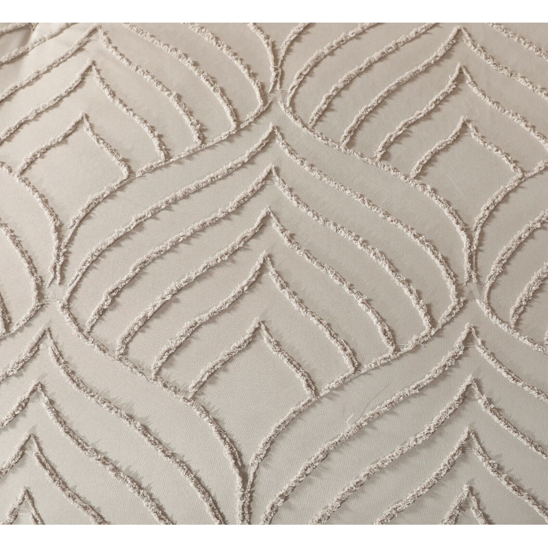 Celene Microfiber Patchwork Bedspread with Pillow Shams Included, Mink, 230 x 195cm