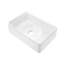 Évier de cuisine à simple cuve en argile réfractaire 30 po x 20 po Elegance blanc avec grille en acier inoxydable Elegance