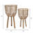 Set of 2 Wicker Planters - 12" x 12" x 22"