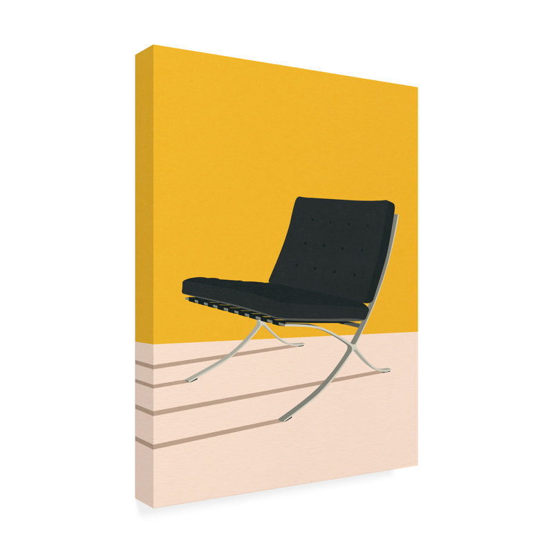 "Ologia Barcelona Chair "par Mies Van Der Rohe, reproduction sur toile, H 19 po x l 14 po x P 2 po