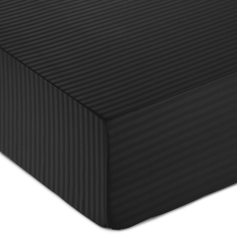 Gerde Super Soft Microfiber Extra Deep Fitted Sheet, Single (91 x 190cm), Black