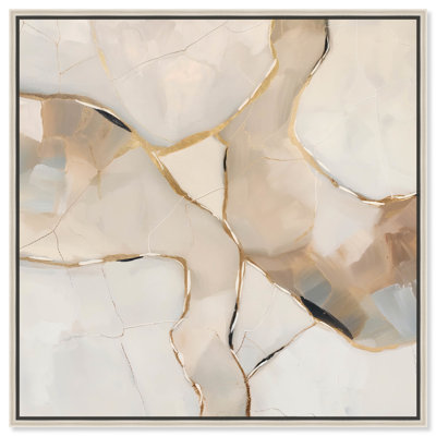 Cracked Porcelain Canvas Gemstone Abstract Art by Art Remedy