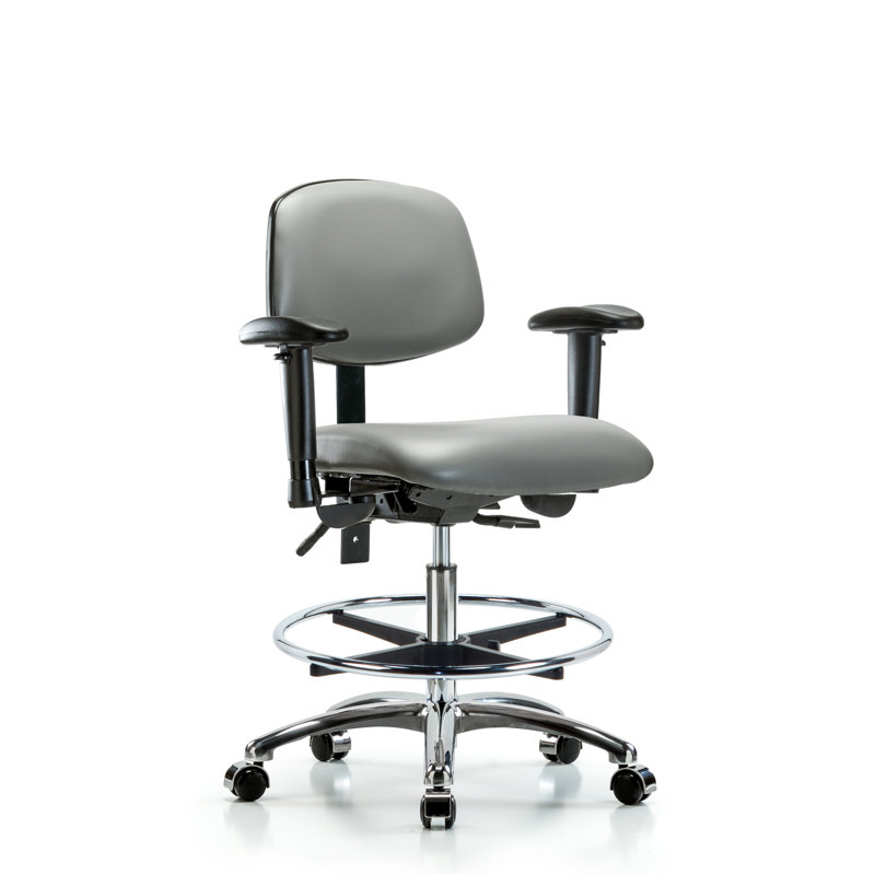 Chaise de travail Lakay, Gris clair, Oui, Roulettes