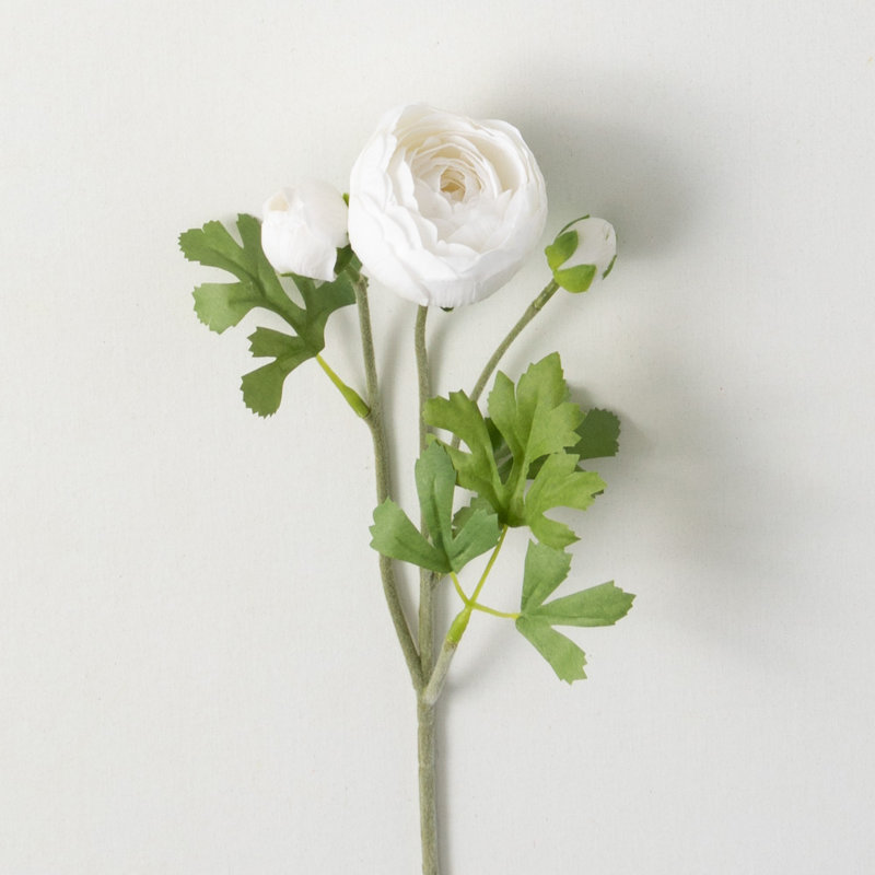 Ensemble de 3 jets de renoncule de Sullivan, tige blanche artificielle florale, 20 po