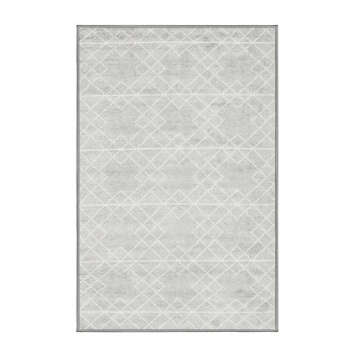 Tapis beige/gris contemporain