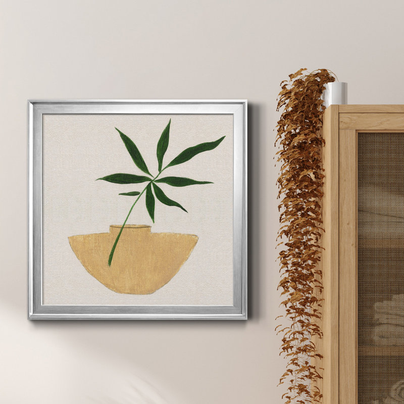 Simple Nature I - Peinture sur toile encadrée, H 22,5 po x l 22,5 po x P 1,5 po, Toile argentée encadrée