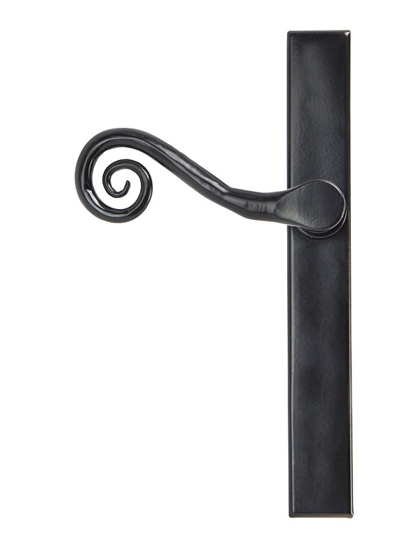 Monkeytail Multipoint Lock Door Handle, Pewter Patina, Left