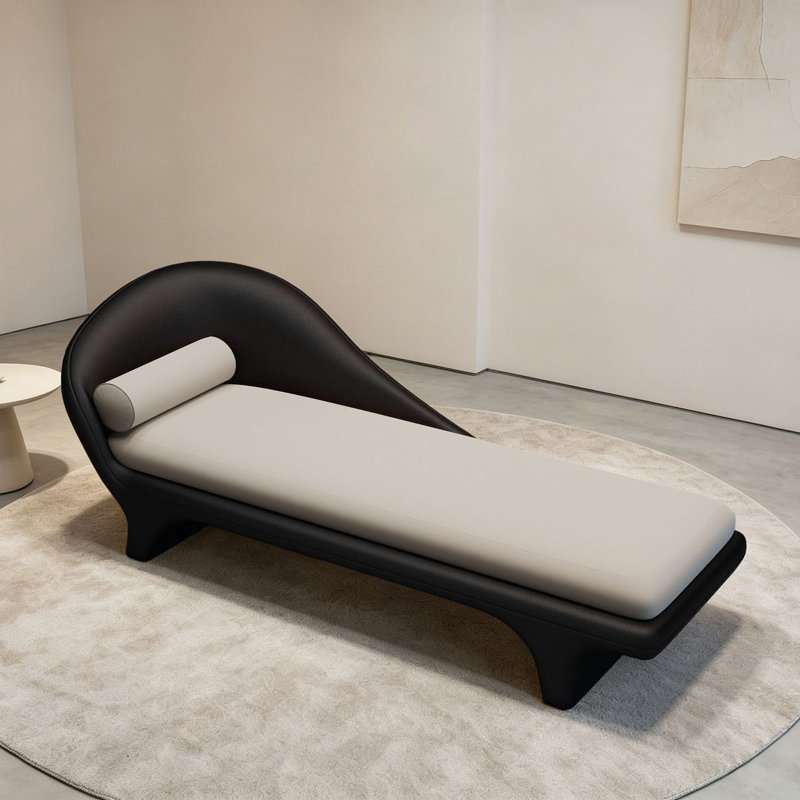 chaise longue au design minimaliste et incurvé moderne