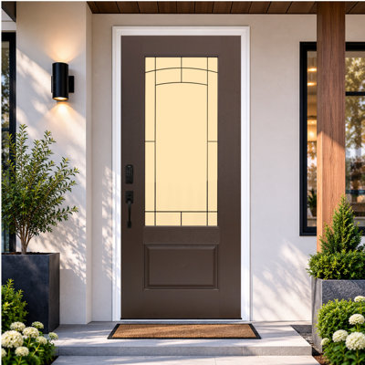 Porte d'entrée avant en fibre de verre New Traditional, 36 x 80 po